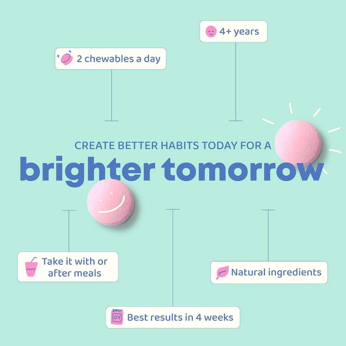 JoySpring Growth Vitamins for Teens & Height Support for Kids - Encourages Stronger Bones & Healthy Natural Growth - Sugar Free - L-Arginine, L-Lysine, Zinc, Vitamin D & K2-30 Servings
