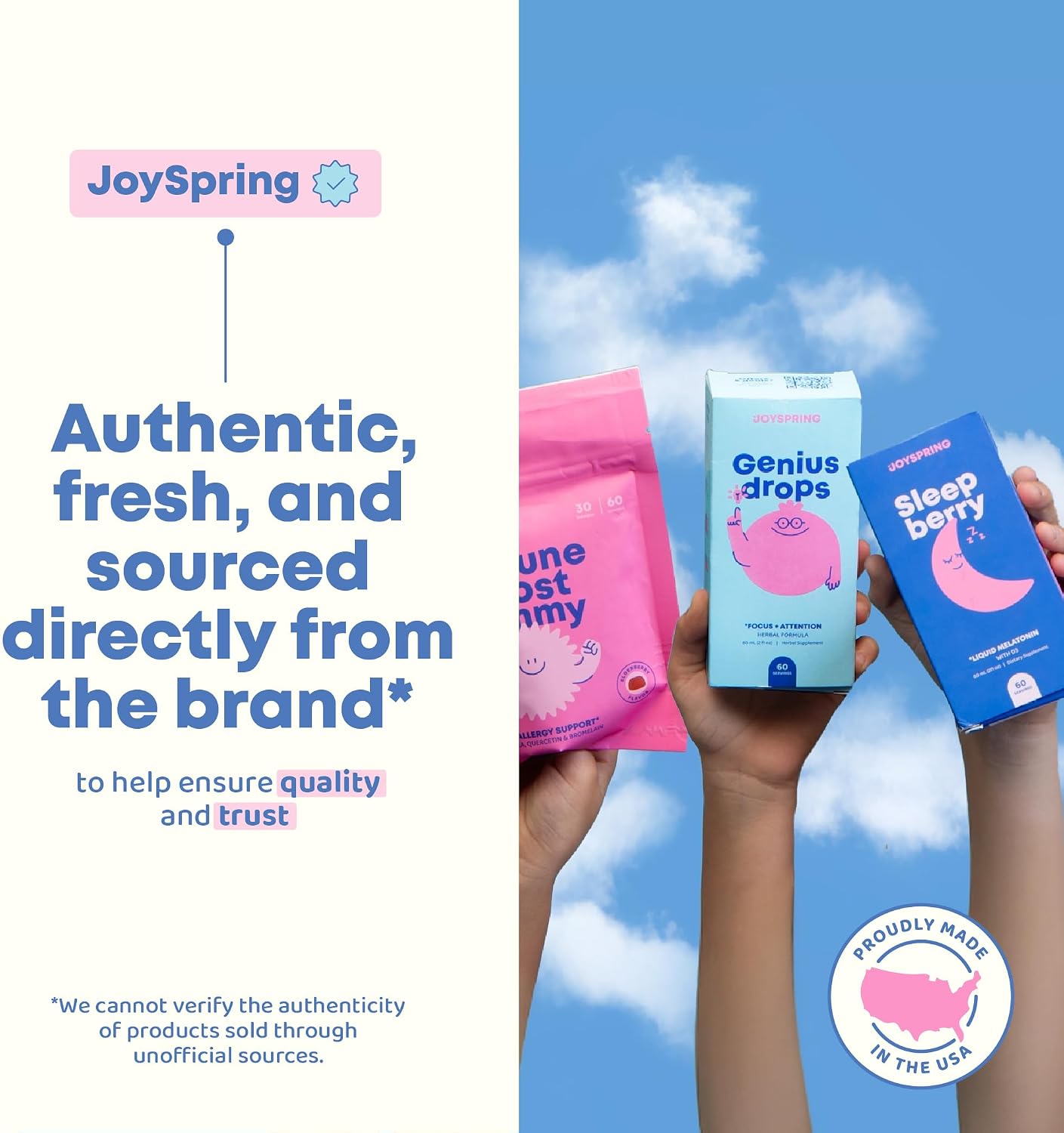 JoySpring Growth Vitamins for Teens & Height Support for Kids - Encourages Stronger Bones & Healthy Natural Growth - Sugar Free - L-Arginine, L-Lysine, Zinc, Vitamin D & K2-30 Servings